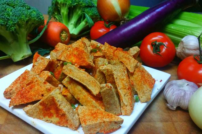 Deep Fried Tofu with Spicy Salt              椒盐豆腐